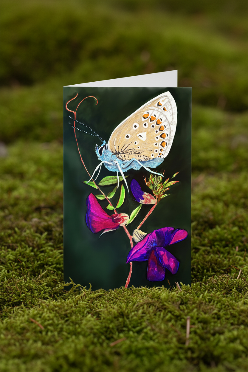 Butterfly on Vetch - Mossy Mockup