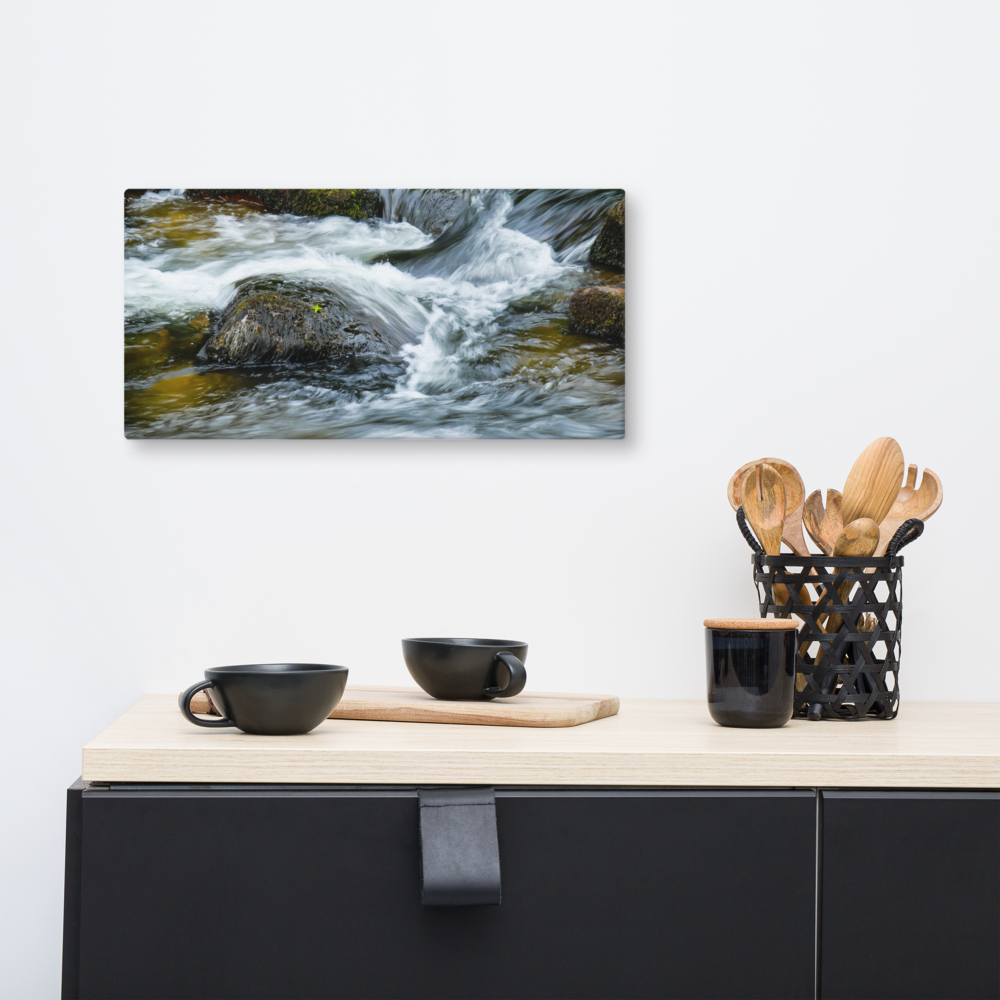 Canvas flowing river