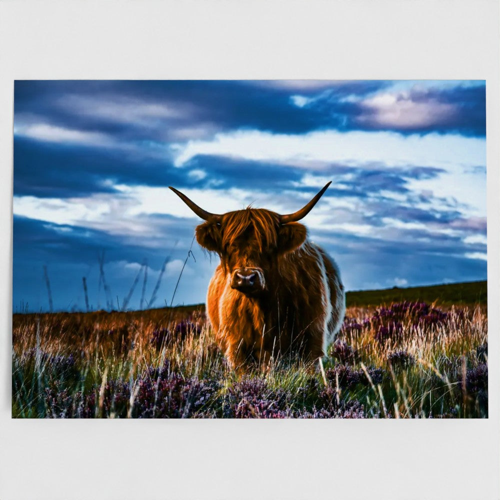 Highland in Heather 7x5 Greeting Card