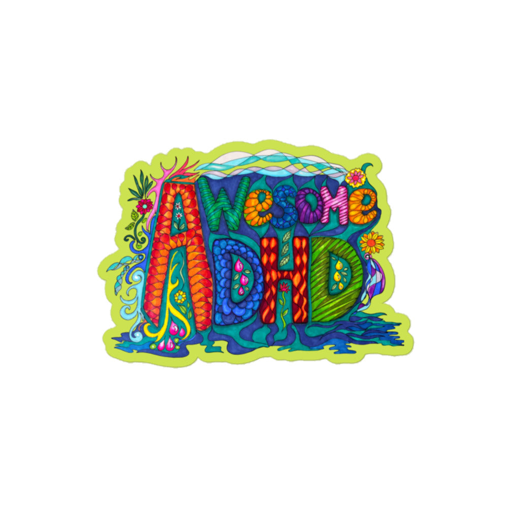 Bubble-free sticker 'Awesome ADHD'