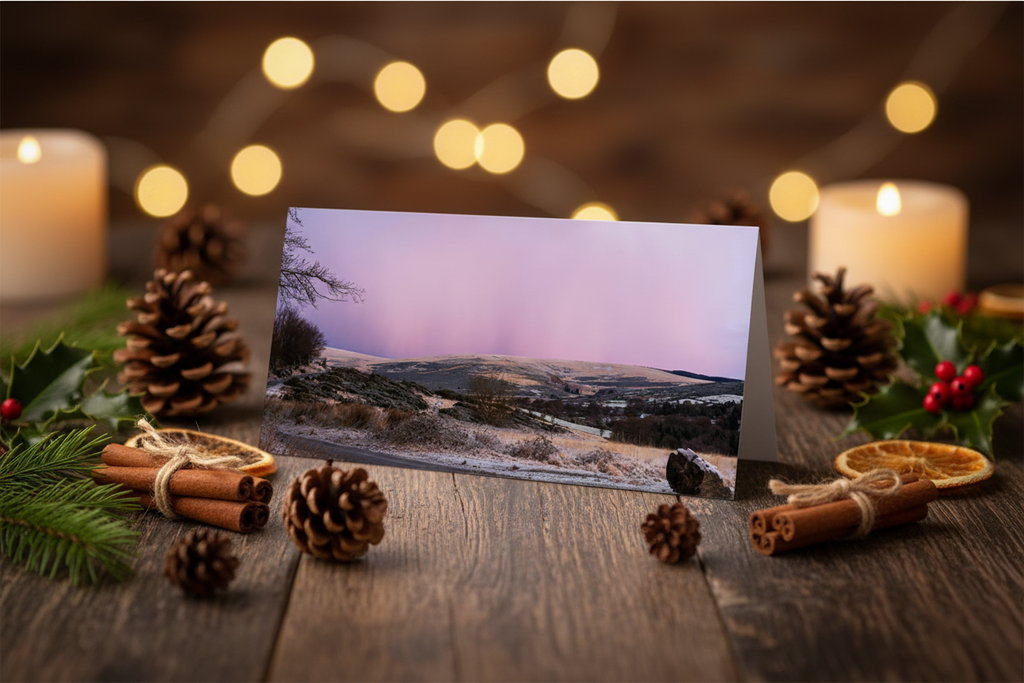 Pink Moorland - Rustic Christmas Table Mockup