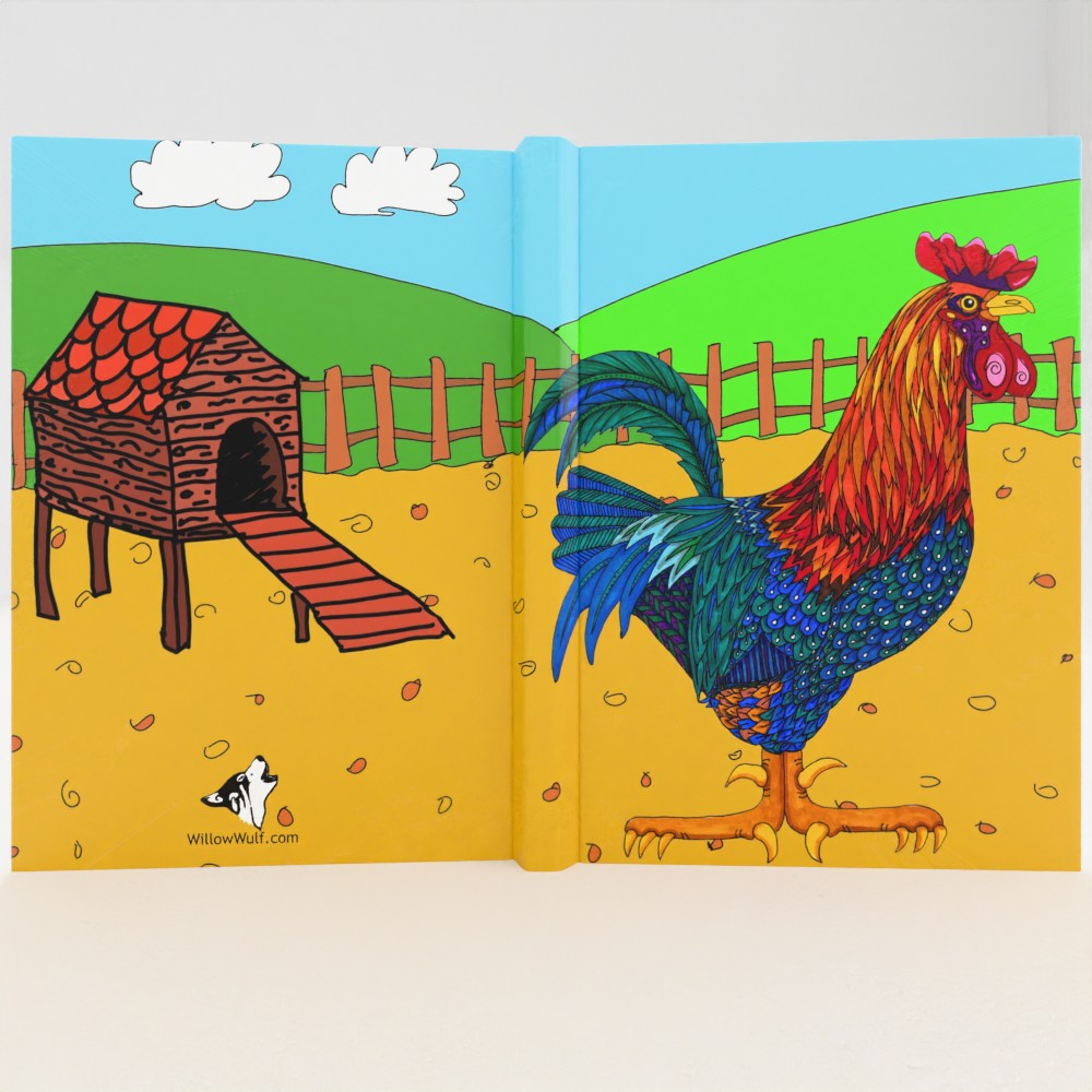Cock-a-doodle-doo A5 Lined Hardback Notebook