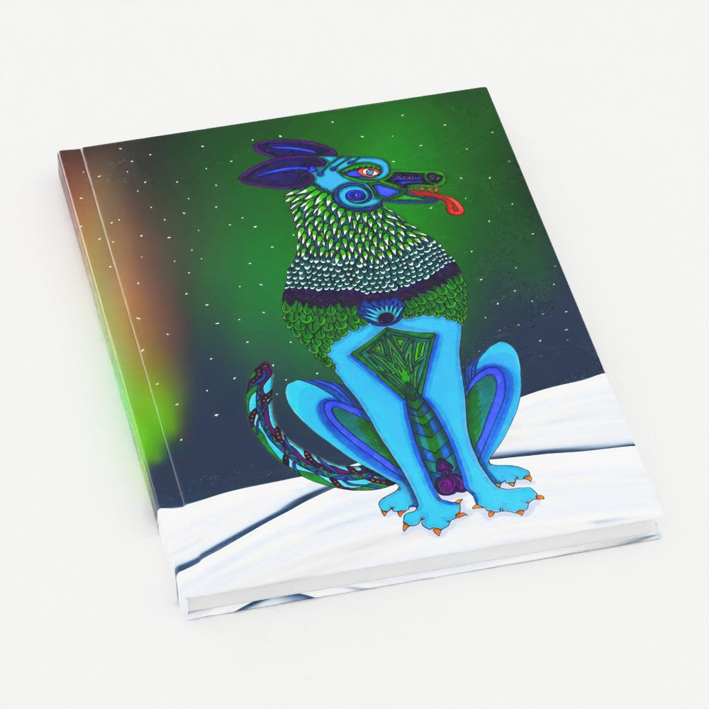 Wulfie A5 lined hardback notebook angled view
