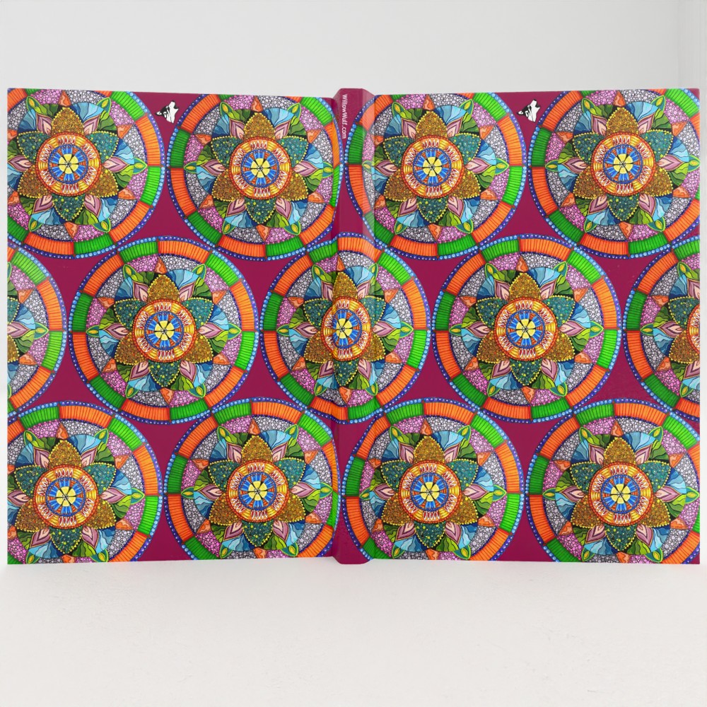 Flower Circle A5 Lined Hardback Notebook