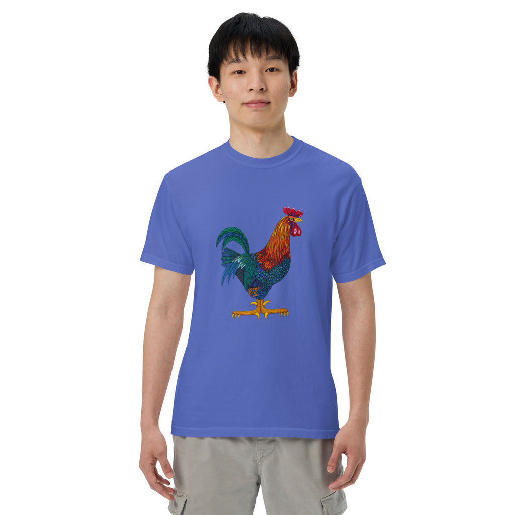 Unisex garment-dyed heavyweight t-shirt 'Cockerel'