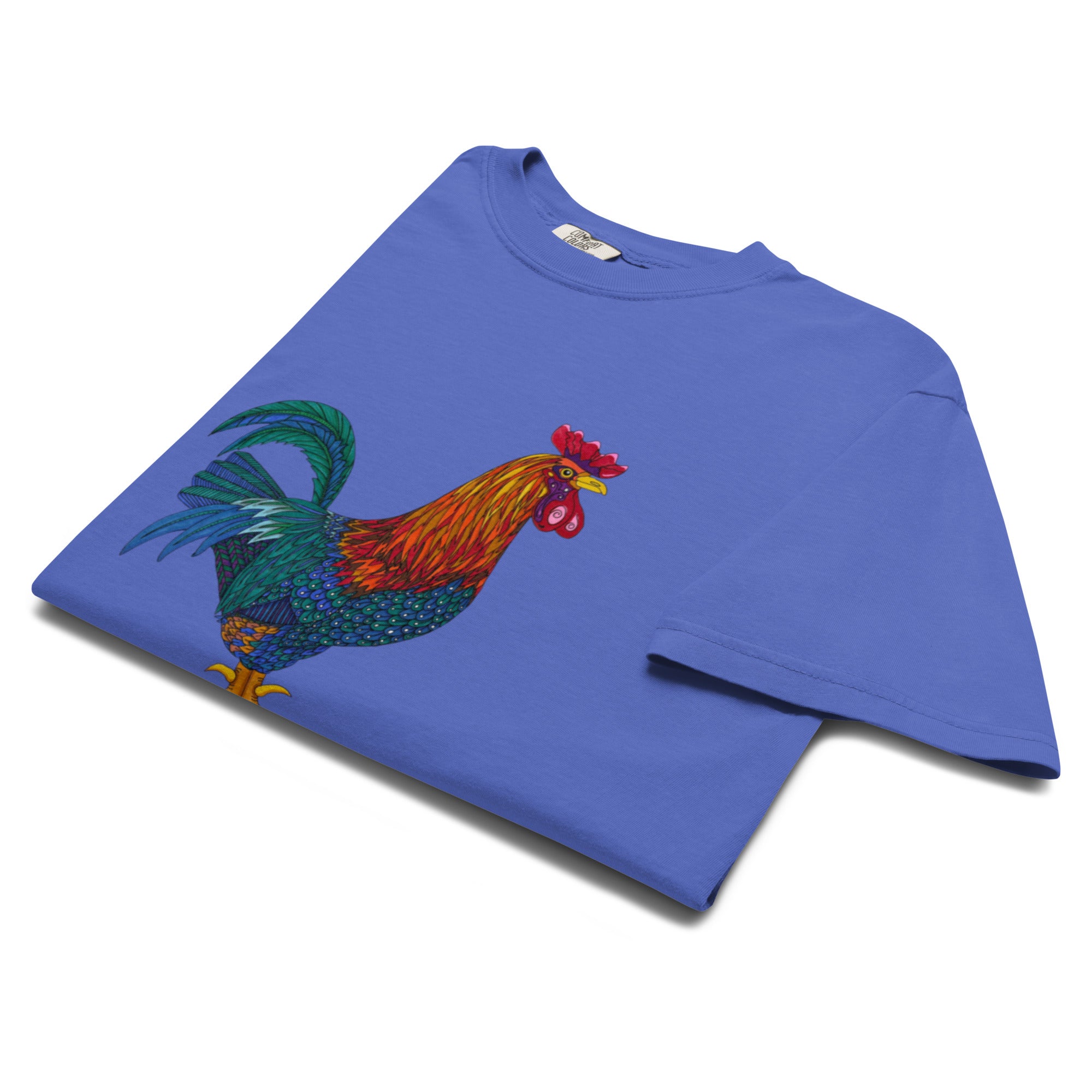 Unisex garment-dyed heavyweight t-shirt 'Cockerel'