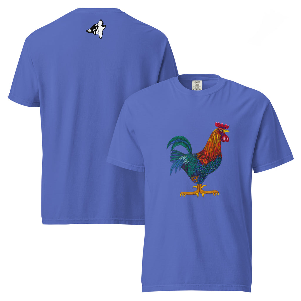 Unisex garment-dyed heavyweight t-shirt 'Cockerel'
