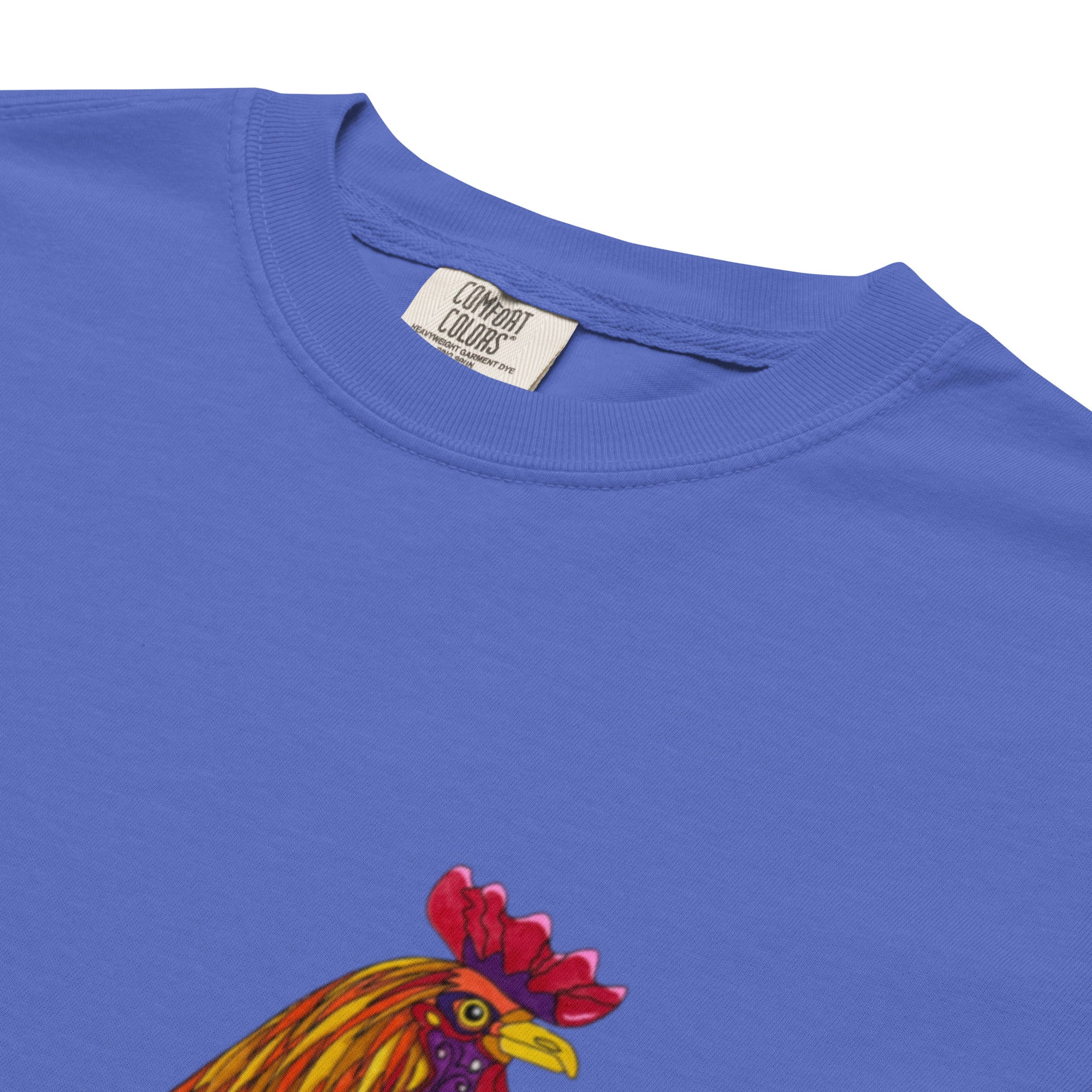 Unisex garment-dyed heavyweight t-shirt 'Cockerel'