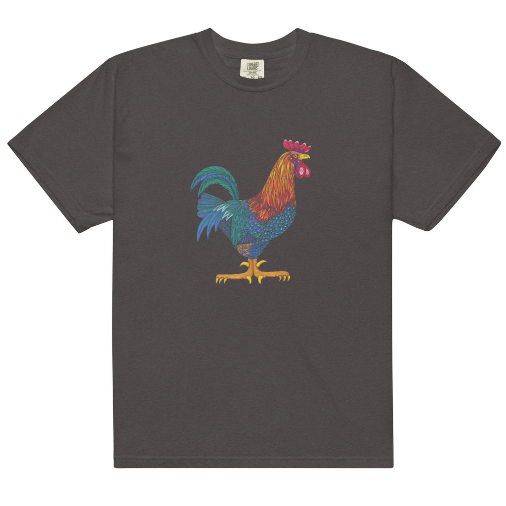 Unisex garment-dyed heavyweight t-shirt 'Cockerel'