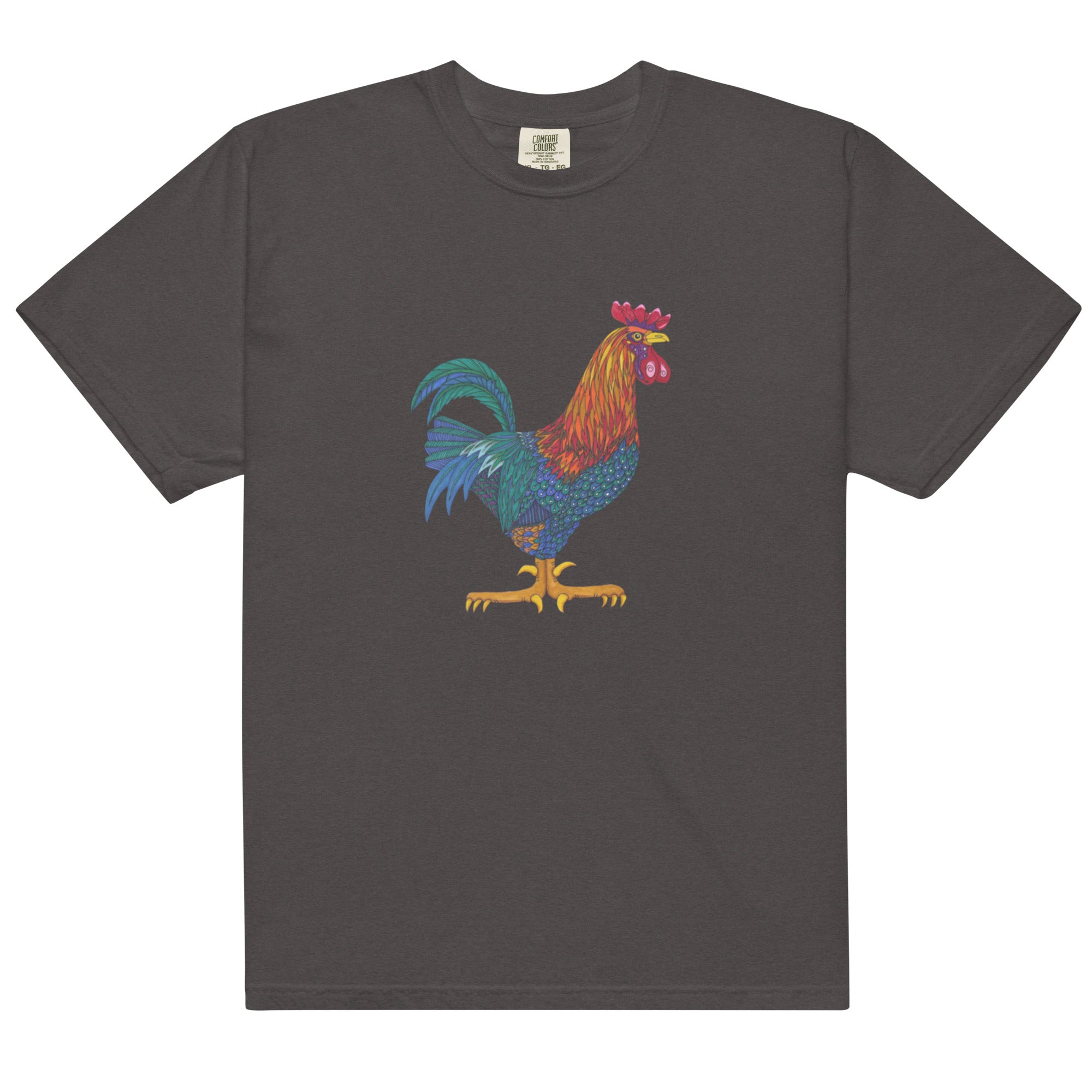 Unisex garment-dyed heavyweight t-shirt 'Cockerel'