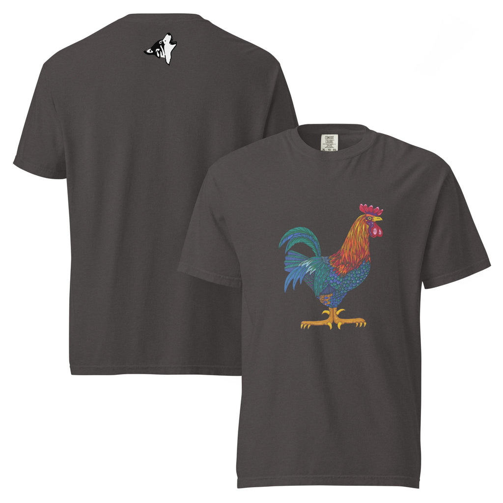 Unisex garment-dyed heavyweight t-shirt 'Cockerel'