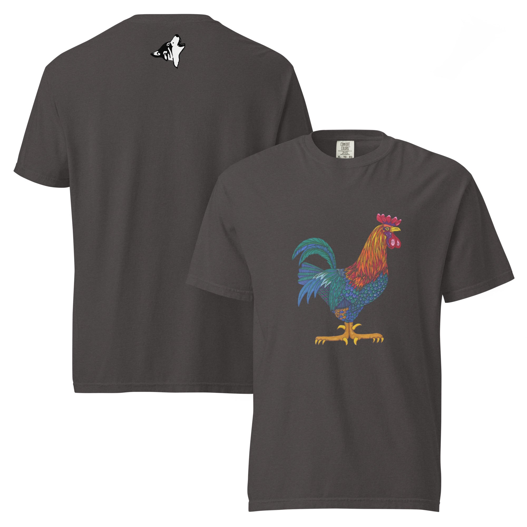 Unisex garment-dyed heavyweight t-shirt 'Cockerel'