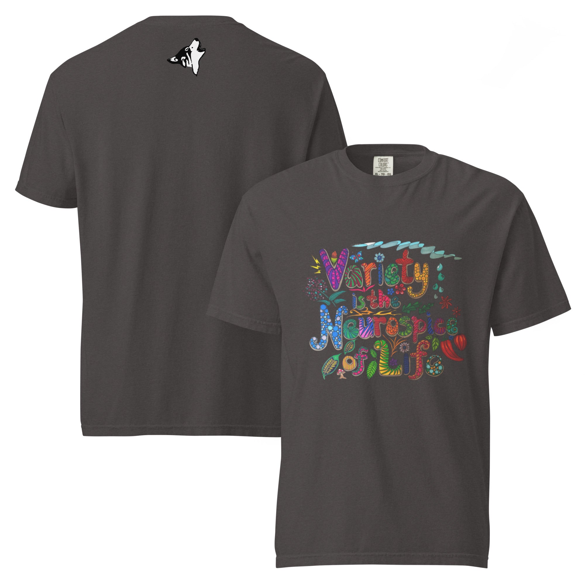Unisex garment-dyed heavyweight t-shirt 'Variety is the Neurospice of Life'