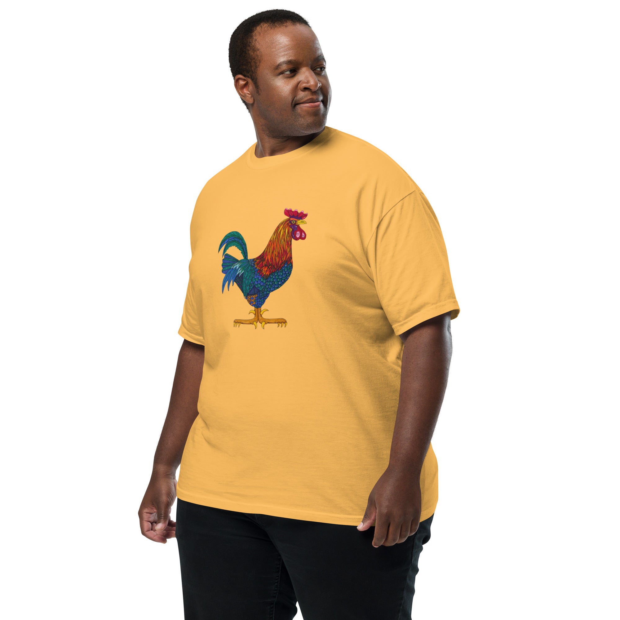 Unisex garment-dyed heavyweight t-shirt 'Cockerel'