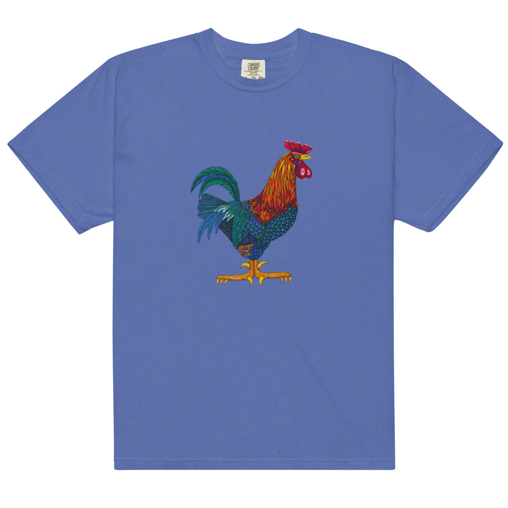 Unisex garment-dyed heavyweight t-shirt 'Cockerel'