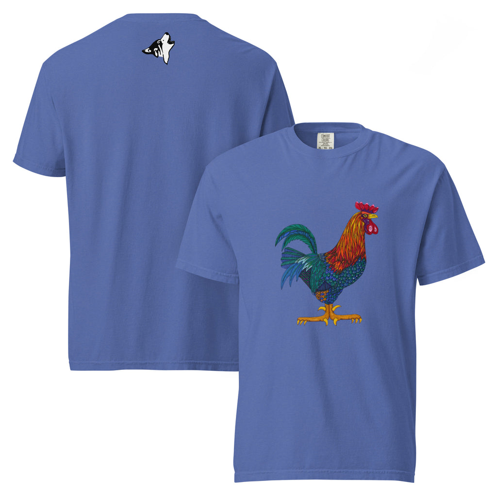 Unisex garment-dyed heavyweight t-shirt 'Cockerel'