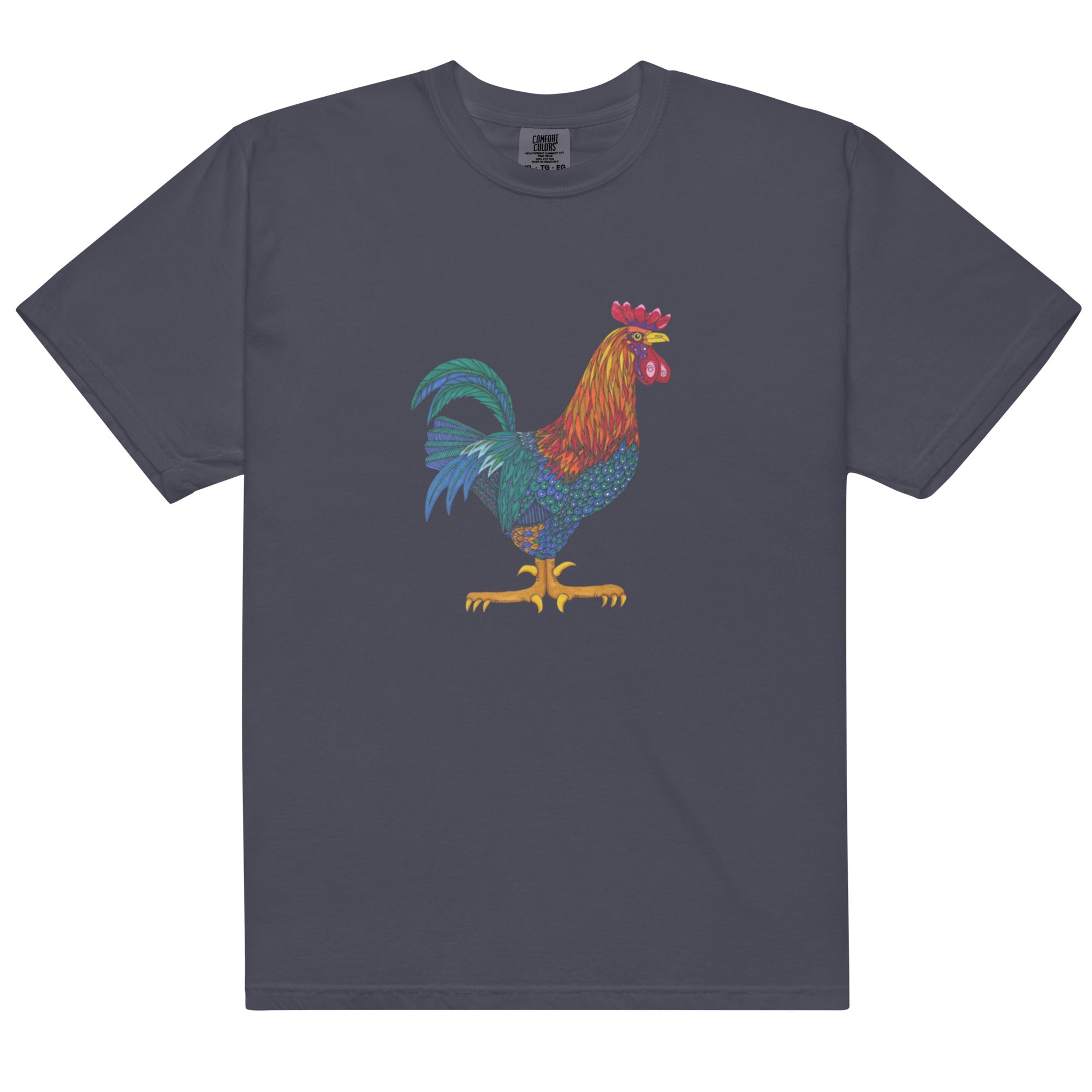 Unisex garment-dyed heavyweight t-shirt 'Cockerel'
