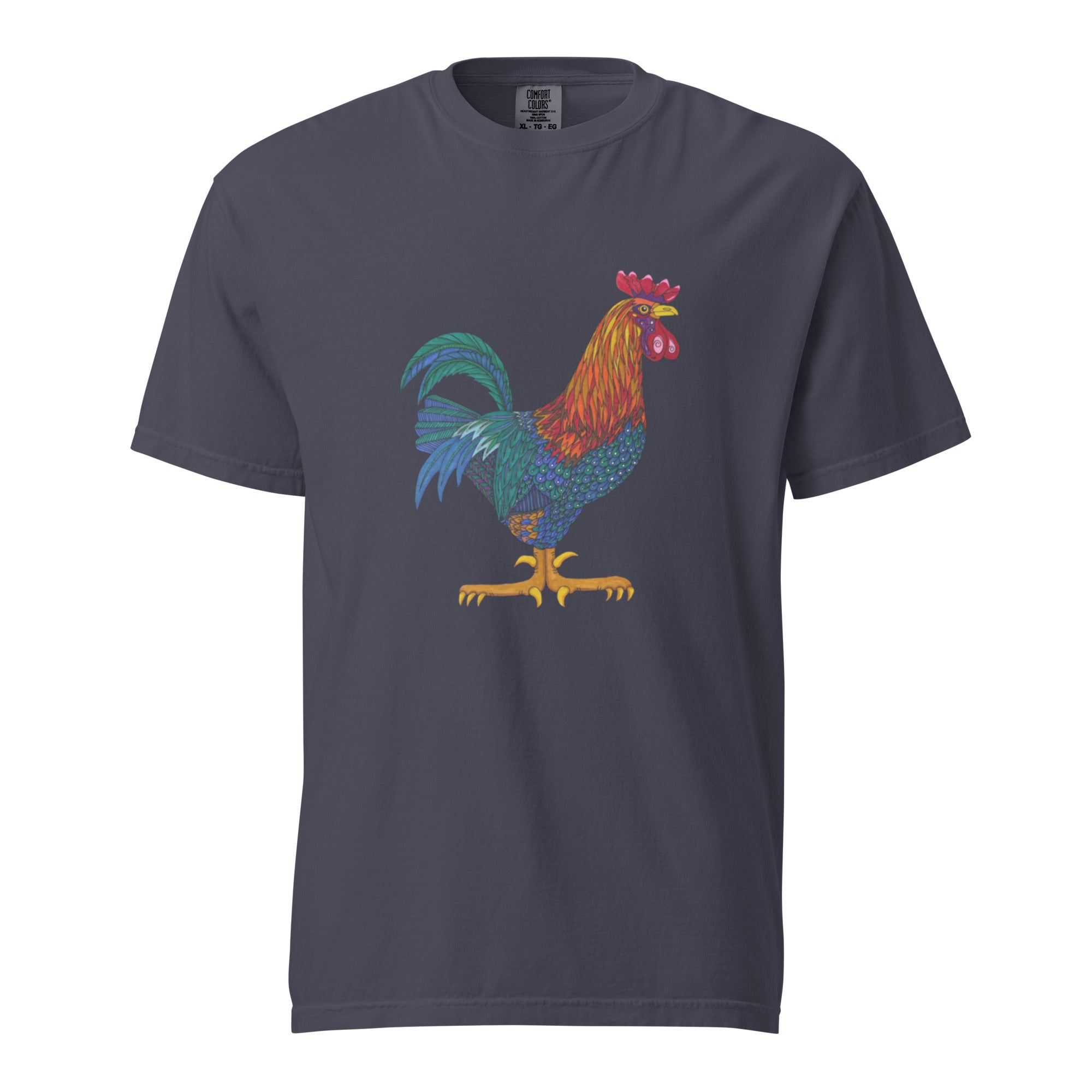 Unisex garment-dyed heavyweight t-shirt 'Cockerel'