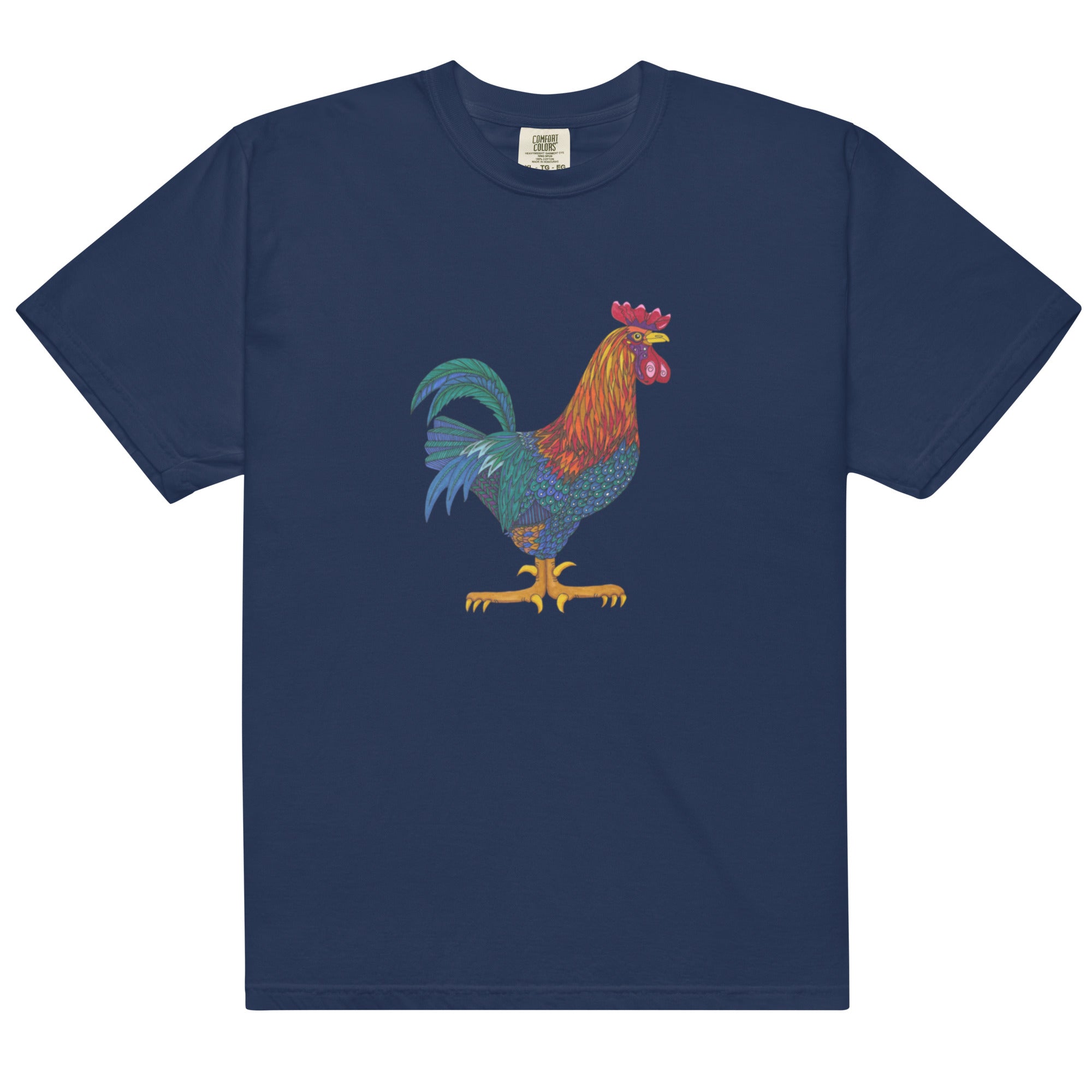 Unisex garment-dyed heavyweight t-shirt 'Cockerel'