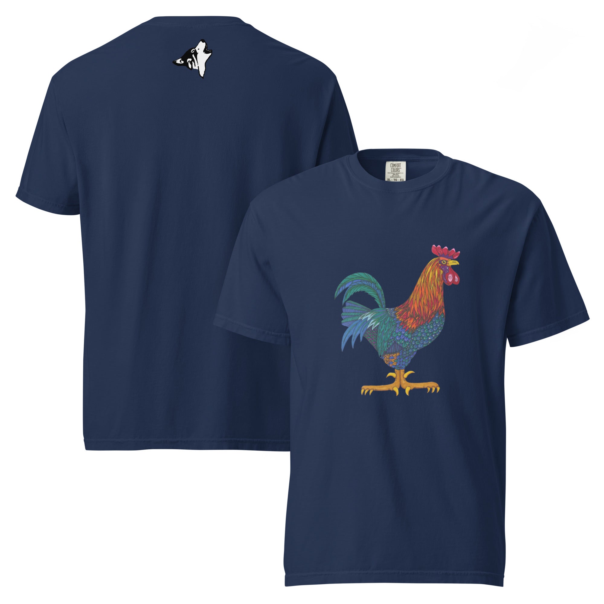 Unisex garment-dyed heavyweight t-shirt 'Cockerel'