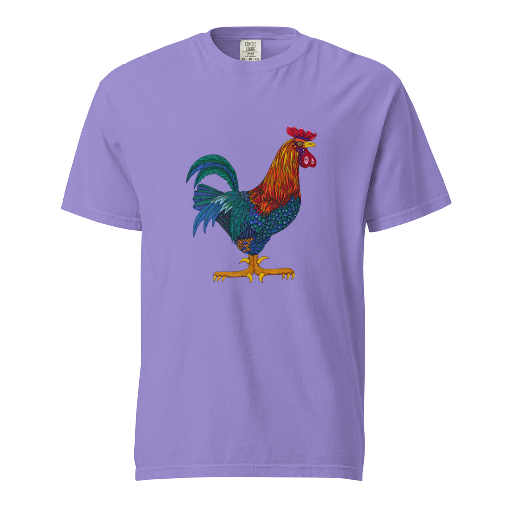 Unisex garment-dyed heavyweight t-shirt 'Cockerel'