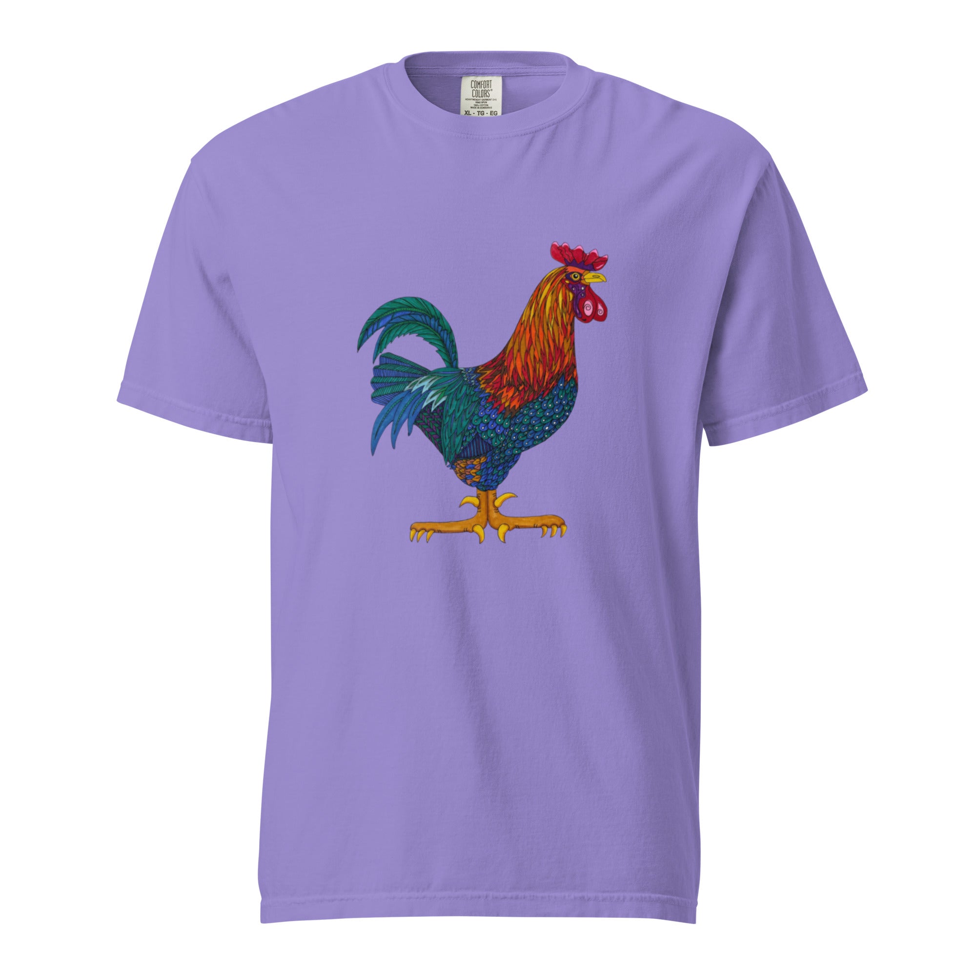 Unisex garment-dyed heavyweight t-shirt 'Cockerel'