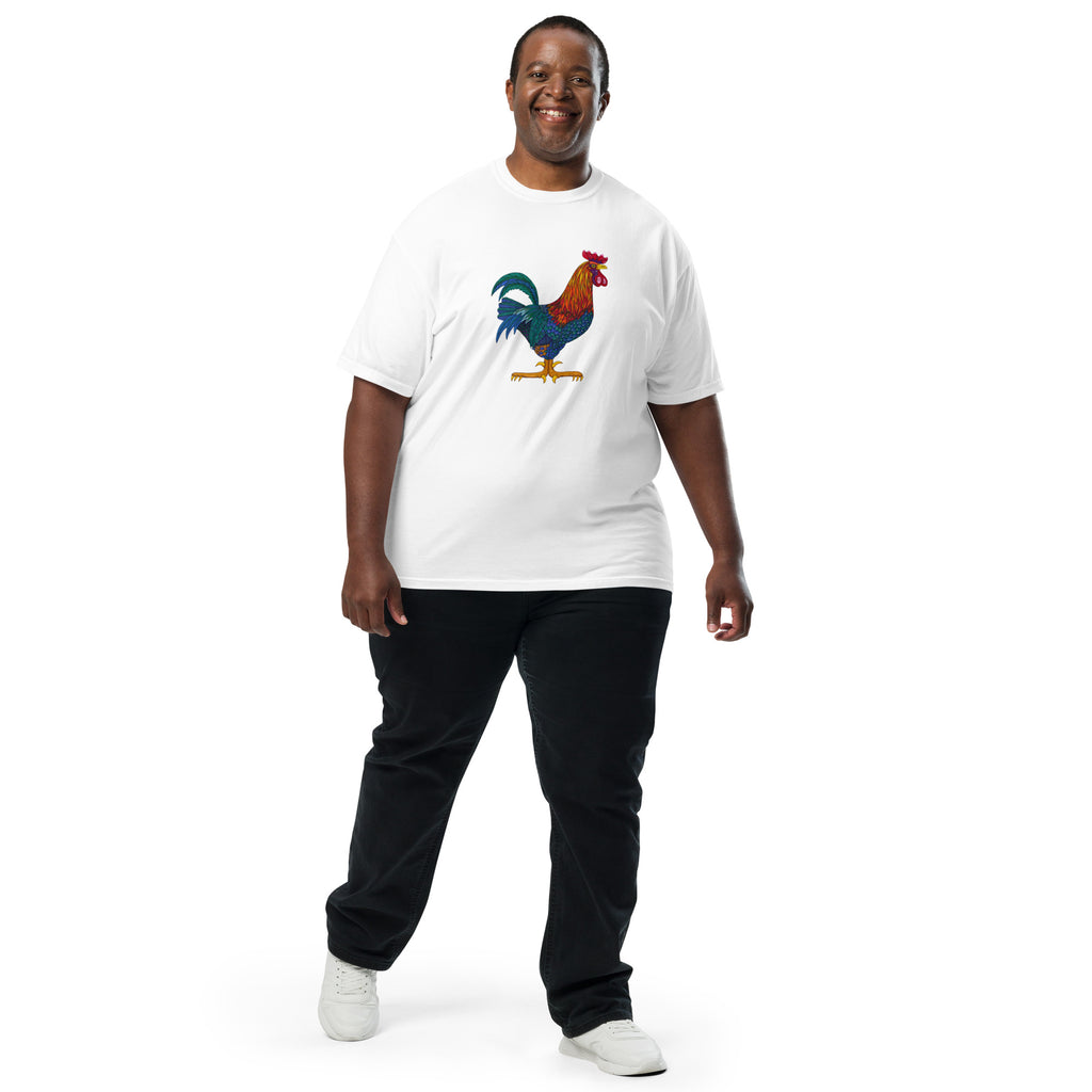 Unisex garment-dyed heavyweight t-shirt 'Cockerel'