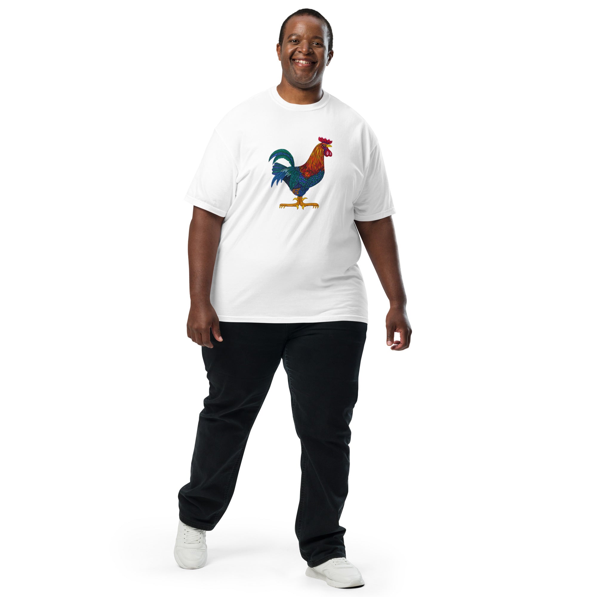Unisex garment-dyed heavyweight t-shirt 'Cockerel'