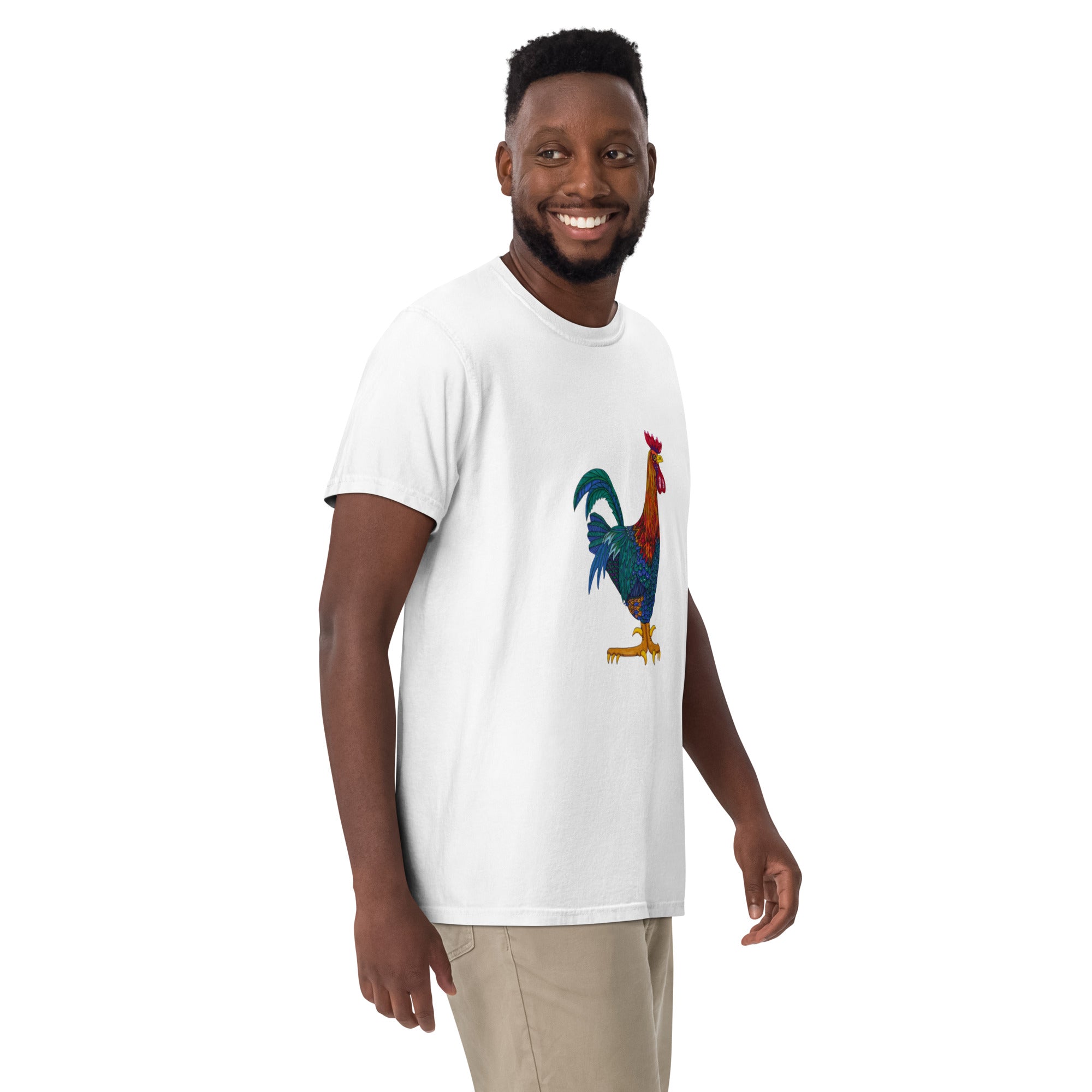 Unisex garment-dyed heavyweight t-shirt 'Cockerel'