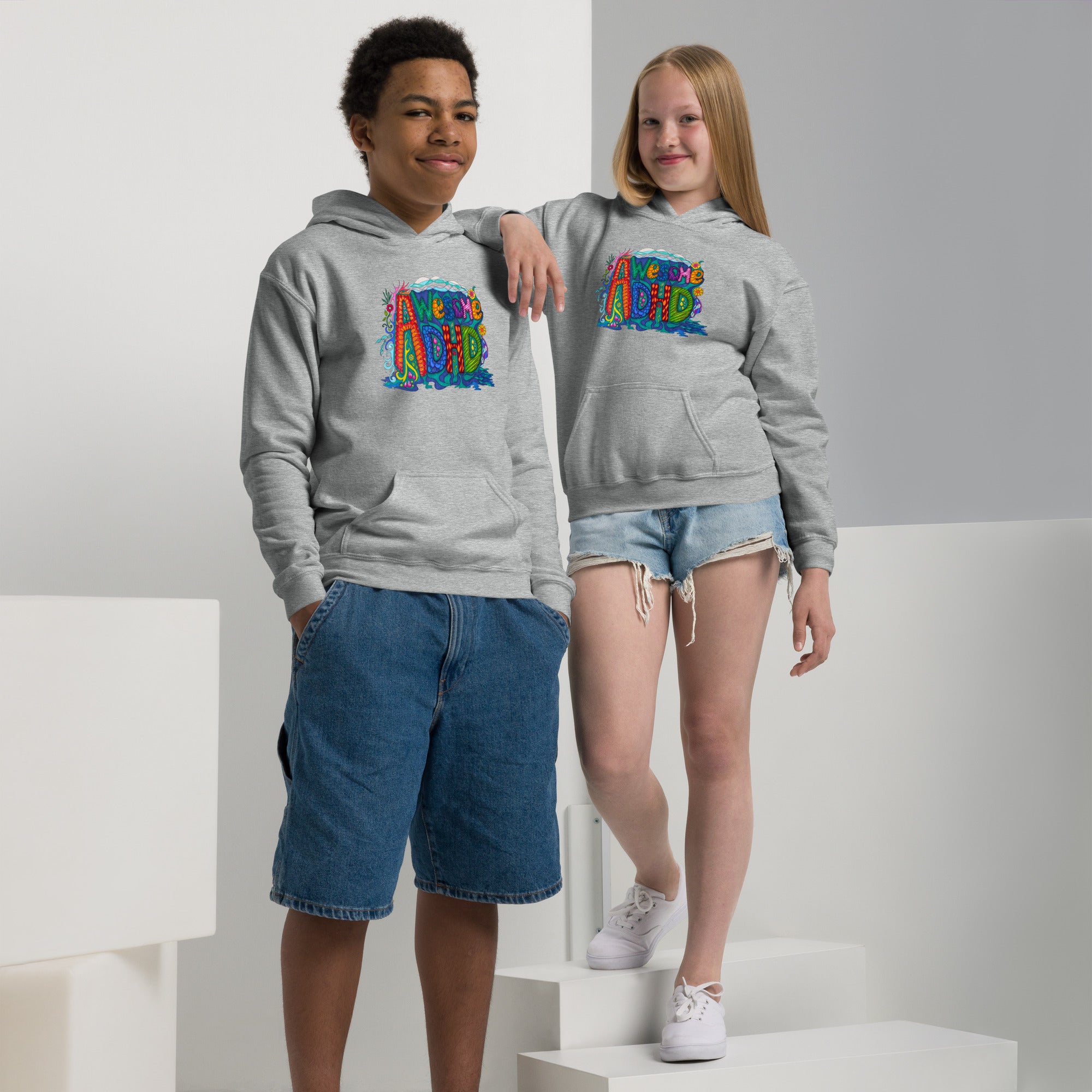 Youth heavy blend hoodie 'Awesome ADHD'